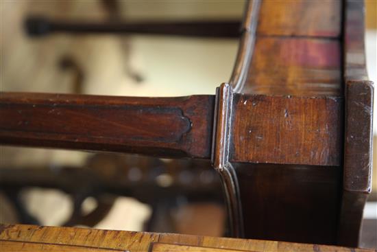 A George III mahogany serpentine shape side table, W.3ft 8in.